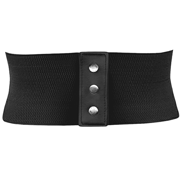 ASOS Black Floral Lace Satin Ribbon Button Closure Corset Wide Waist Belt 33" - Picture 5 of 16